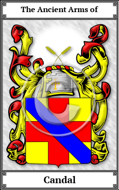 Candal Family Crest Download (JPG)  Book Plated - 150 DPI