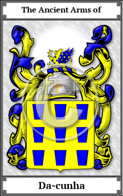 Da-cunha Family Crest Download (JPG) Book Plated - 600 DPI