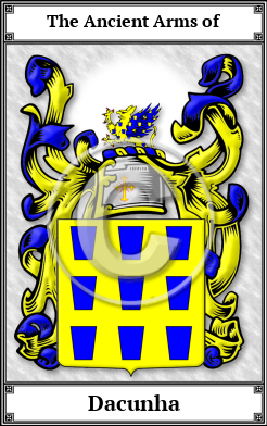 Dacunha Family Crest Download (JPG)  Book Plated - 150 DPI