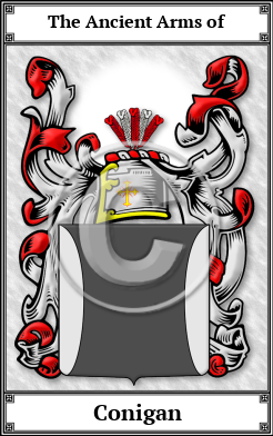 Conigan Family Crest Download (JPG)  Book Plated - 150 DPI