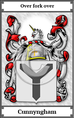 Cunnyngham Family Crest Download (JPG)  Book Plated - 150 DPI