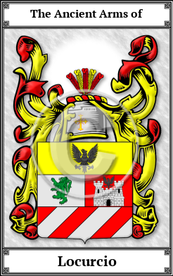 Locurcio Family Crest Download (JPG)  Book Plated - 150 DPI