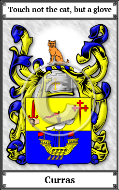 Curras Family Crest Download (JPG)  Book Plated - 150 DPI