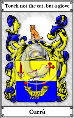 Currà Family Crest Download (JPG)  Book Plated - 150 DPI