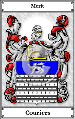 Couriers Family Crest Download (JPG)  Book Plated - 150 DPI