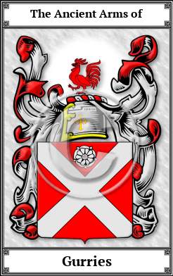 Gurries Family Crest Download (JPG)  Book Plated - 150 DPI