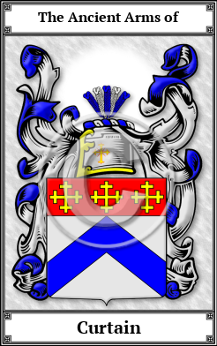 Curtain Family Crest Download (JPG)  Book Plated - 150 DPI