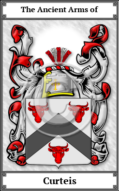 Curteis Family Crest Download (JPG)  Book Plated - 150 DPI