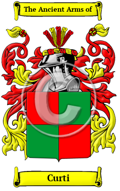 Curti Family Crest/Coat of Arms