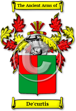 De'curtis Family Crest Download (jpg) Legacy Series - 150 DPI