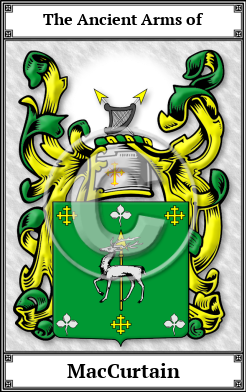 MacCurtain Family Crest Download (JPG)  Book Plated - 150 DPI