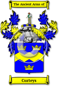Curteys Family Crest Download (jpg) Legacy Series - 150 DPI