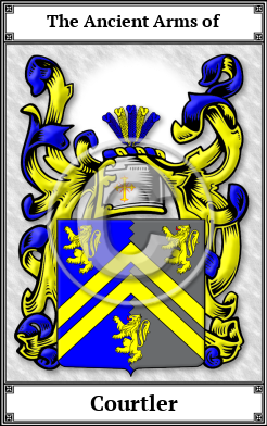 Courtler Family Crest Download (JPG)  Book Plated - 150 DPI
