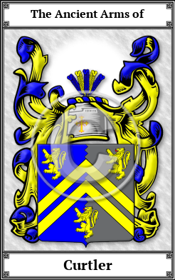 Curtler Family Crest Download (JPG)  Book Plated - 150 DPI