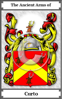 Curto Family Crest Download (JPG) Book Plated - 600 DPI