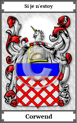 Corwend Family Crest Download (JPG)  Book Plated - 150 DPI