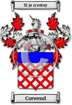Corwend Family Crest Download (jpg) Legacy Series - 150 DPI