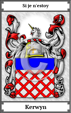 Kerwyn Family Crest Download (JPG)  Book Plated - 150 DPI