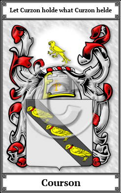 Courson Family Crest Download (JPG)  Book Plated - 150 DPI