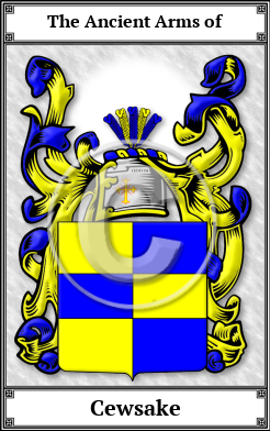 Cewsake Family Crest Download (JPG)  Book Plated - 150 DPI