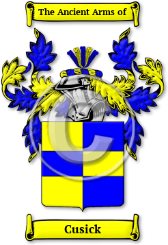 Cusick Family Crest Download (jpg) Legacy Series - 150 DPI