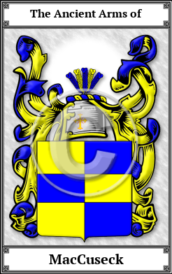 MacCuseck Family Crest Download (JPG) Book Plated - 600 DPI