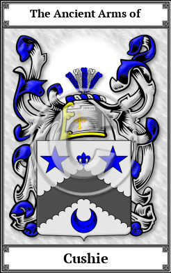 Cushie Family Crest Download (JPG)  Book Plated - 150 DPI