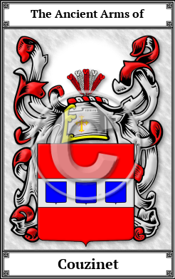 Couzinet Family Crest Download (JPG)  Book Plated - 150 DPI