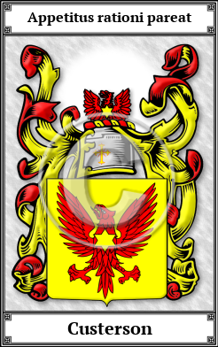 Custerson Family Crest Download (JPG)  Book Plated - 150 DPI