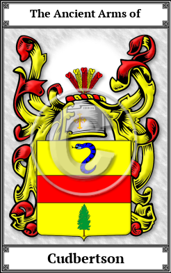 Cudbertson Family Crest Download (JPG)  Book Plated - 150 DPI