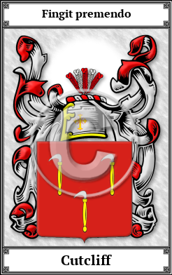 Cutcliff Family Crest Download (JPG)  Book Plated - 150 DPI