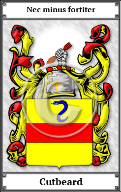 Cutbeard Family Crest Download (JPG)  Book Plated - 150 DPI