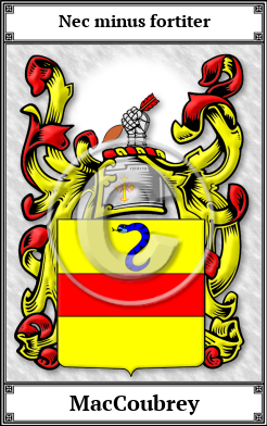 MacCoubrey Family Crest Download (JPG)  Book Plated - 150 DPI