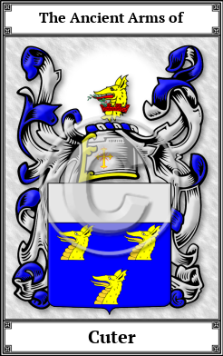 Cuter Family Crest Download (JPG) Book Plated - 600 DPI