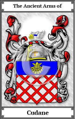 Cudane Family Crest Download (JPG) Book Plated - 600 DPI