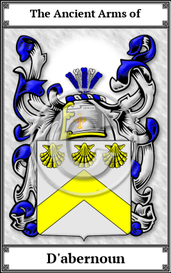D'abernoun Family Crest Download (JPG)  Book Plated - 150 DPI