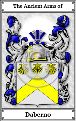 Daberno Family Crest Download (JPG) Book Plated - 600 DPI