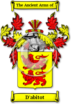 D'abitot Family Crest Download (jpg) Legacy Series - 150 DPI