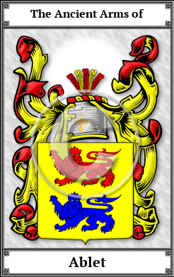 Ablet Family Crest Download (JPG)  Book Plated - 150 DPI