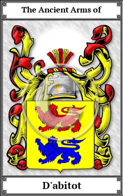D'abitot Family Crest Download (JPG) Book Plated - 600 DPI