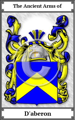 D'aberon Family Crest Download (JPG)  Book Plated - 150 DPI