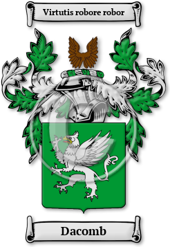 Dacomb Family Crest Download (JPG) Legacy Series - 600 DPI