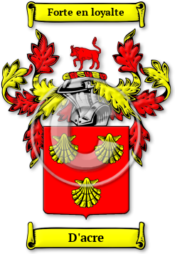 D'acre Family Crest Download (jpg) Legacy Series - 150 DPI
