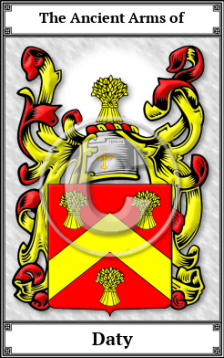 Daty Family Crest Download (JPG)  Book Plated - 150 DPI