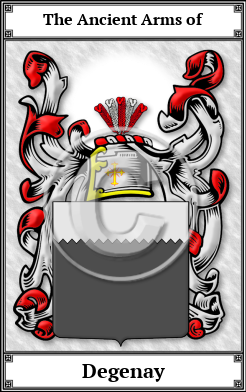 Degenay Family Crest Download (JPG)  Book Plated - 150 DPI