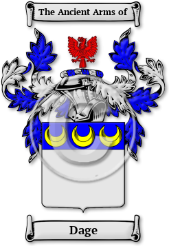 Dage Family Crest Download (jpg) Legacy Series - 150 DPI