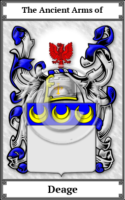 Deage Family Crest Download (JPG)  Book Plated - 150 DPI
