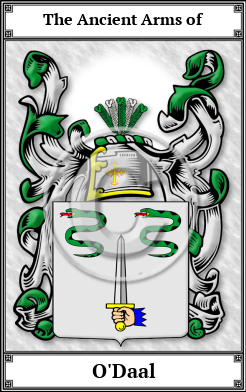 O'Daal Family Crest Download (JPG)  Book Plated - 150 DPI