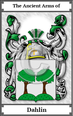 Dahlin Family Crest Download (JPG)  Book Plated - 150 DPI