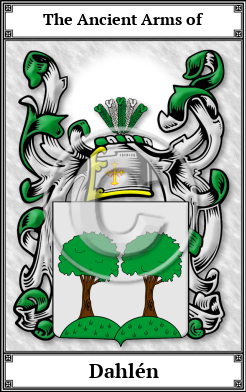 Dahlén Family Crest Download (JPG) Book Plated - 600 DPI